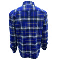 Custom Logo Mens Winter Retro Flannel Checked Shirt